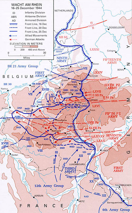 Наступление немецких войск в Арденнах