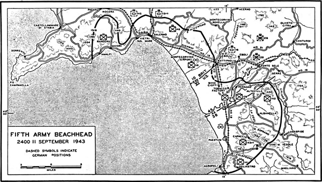 Береговой плацдарм 5-й американской армии при Салерно