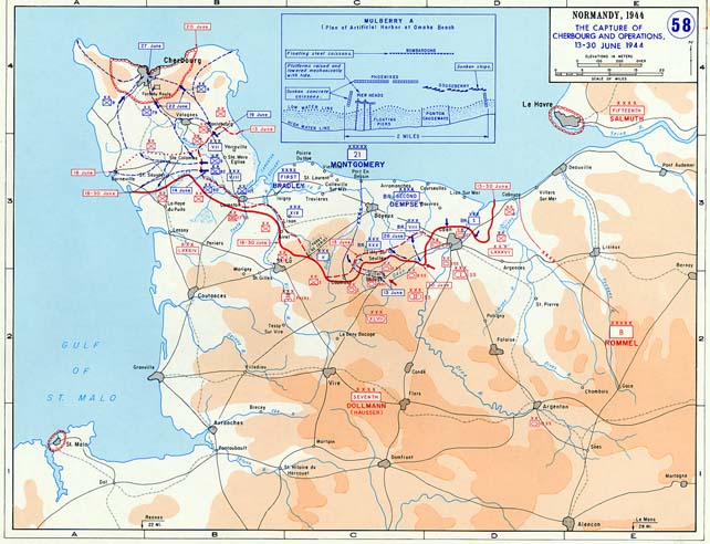 Боевые действия в Нормандии с 13 по 30 июня 1944