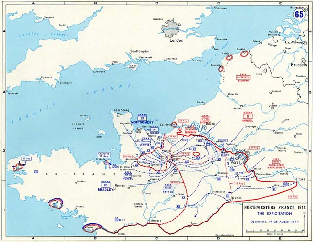 Боевые действия в Северно-Западной Франции с 14 по 25 августа 1944