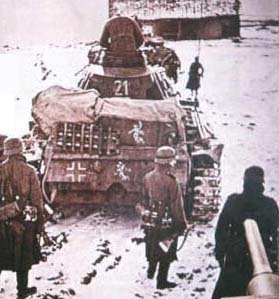 Подразделения 11-й танковой дивизии в декабре 1941