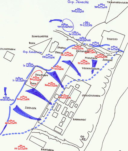 Немецкое наступление на завод «Баррикады» 16–18 октября