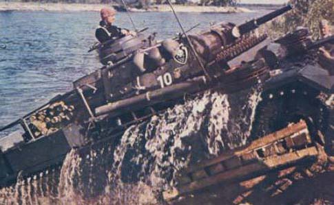 Подводный танк Pz Kpfw III 18-го танкового полка